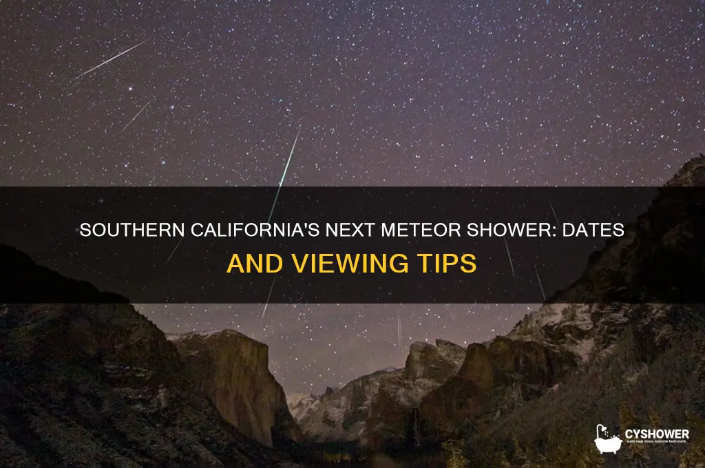 when is the next meteor shower in southern california