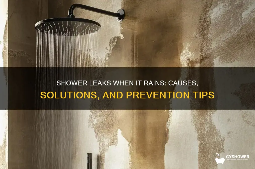 when it rains water leaks into my shower