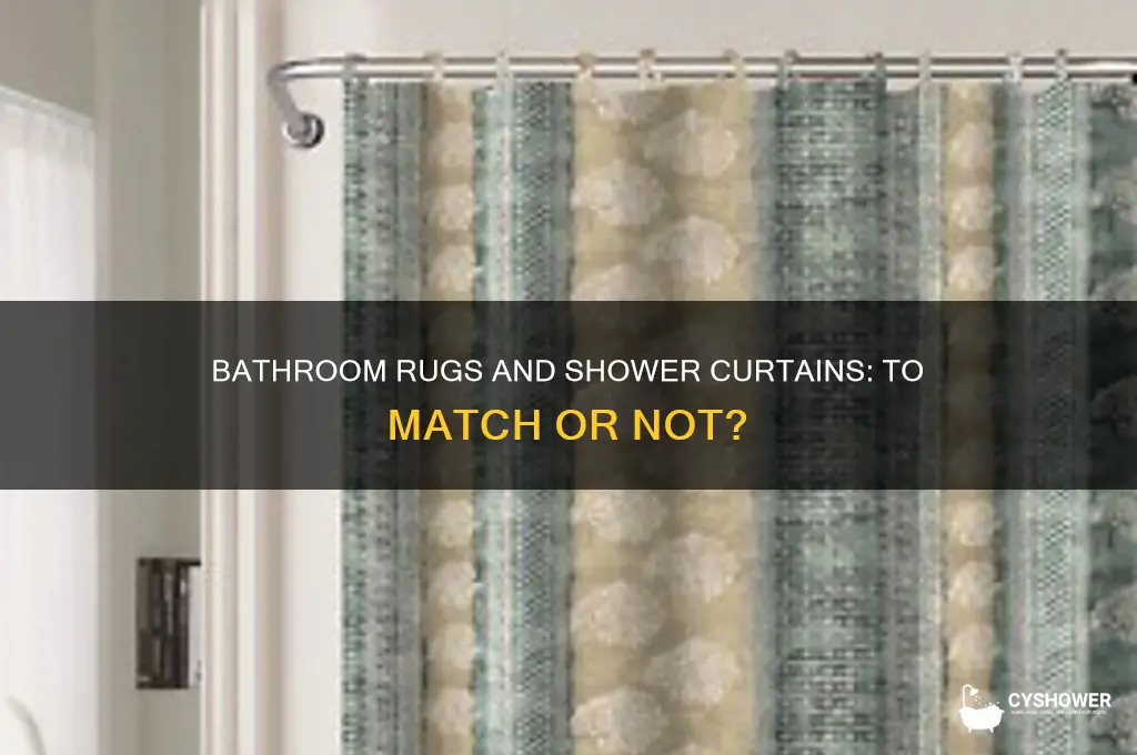 when picking bathroom rugs do you match to shower curtain
