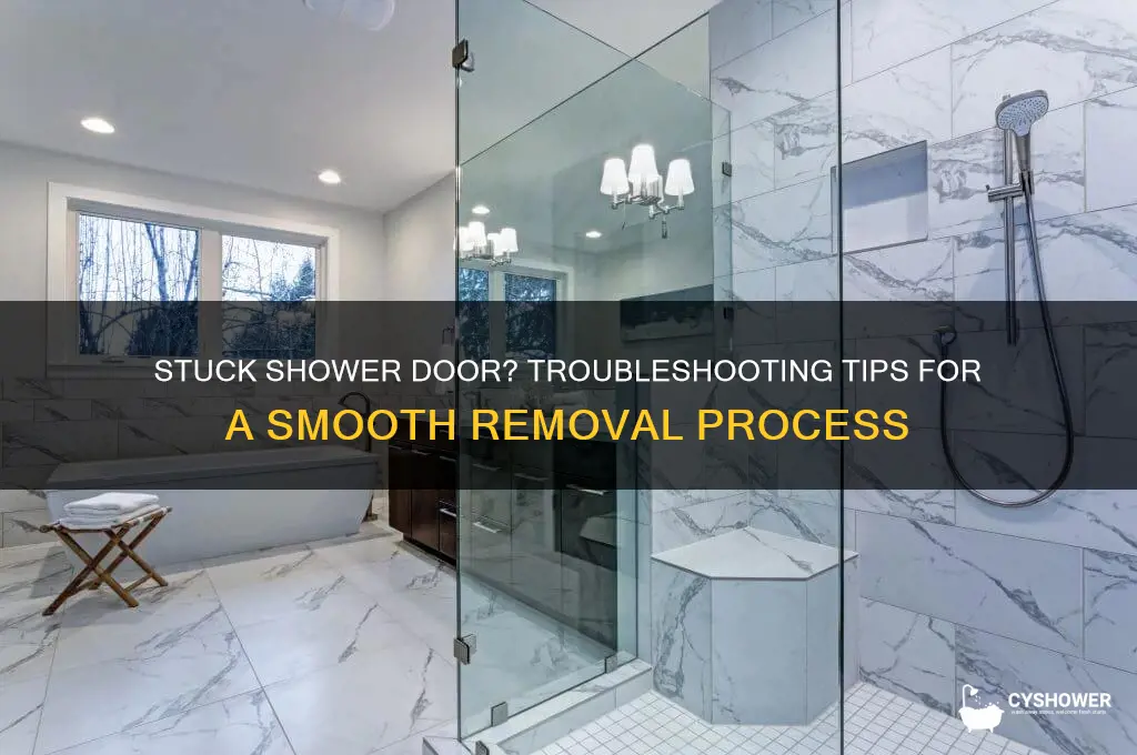 when removing shower door and it won