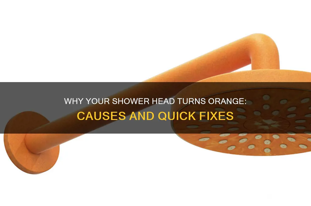 when shower head turns orange