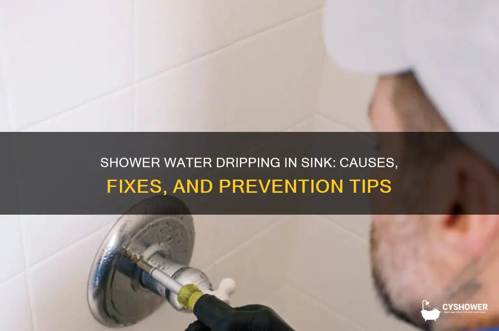 when shower water drips in the sink