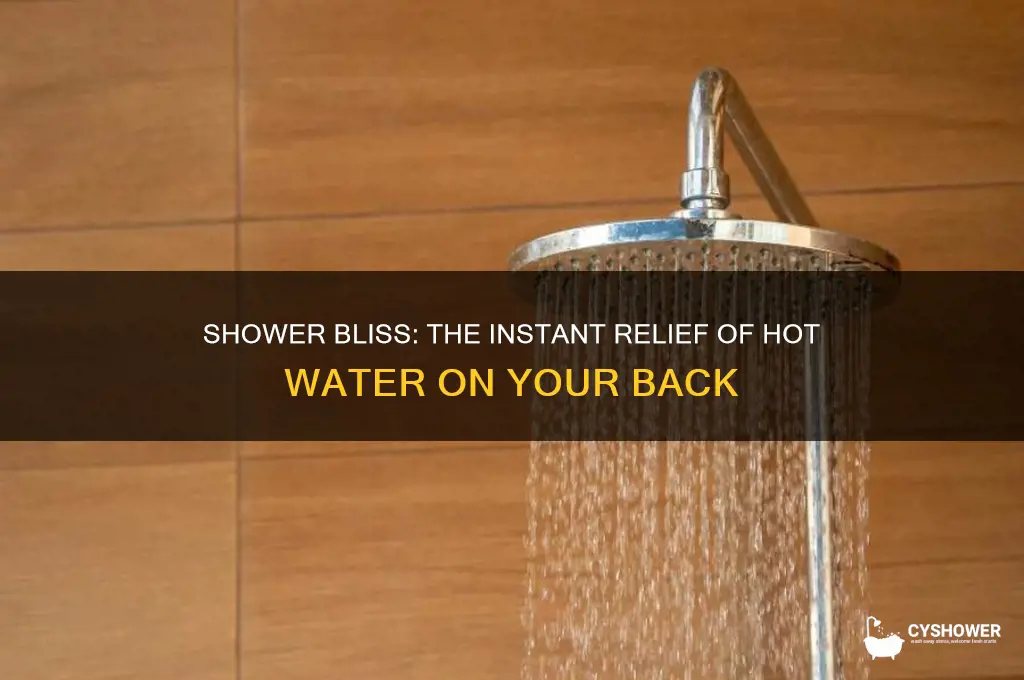 when the hot water hit your back in the shower