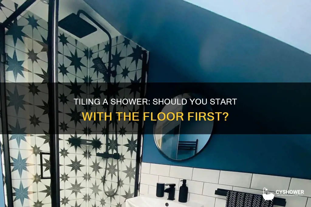 when tiling a shower does floor get done first