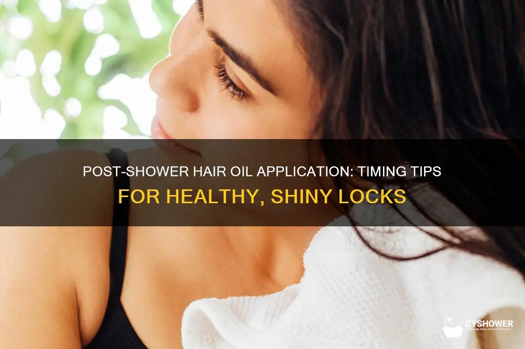 when to apply hair oil after shower