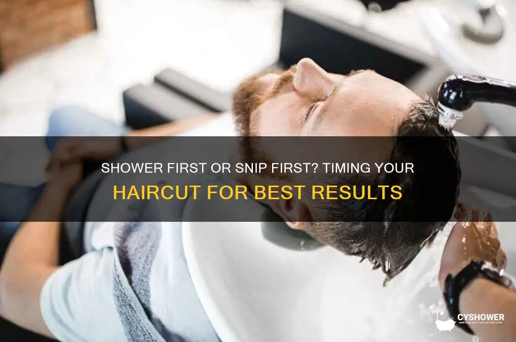 when to cut hair before or after shower