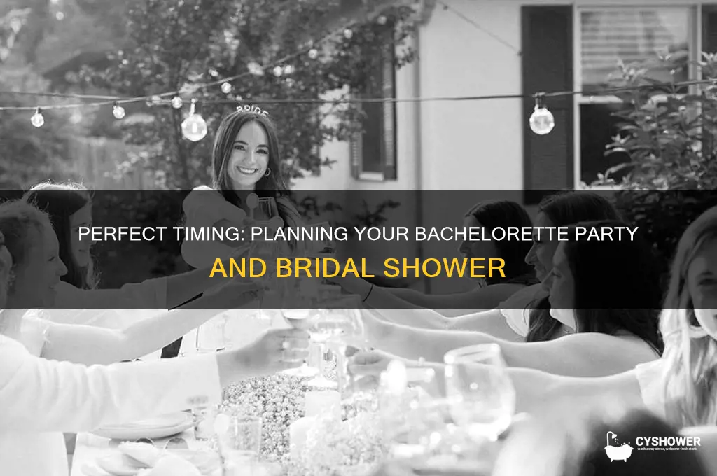 when to have bachelorette party and bridal shower