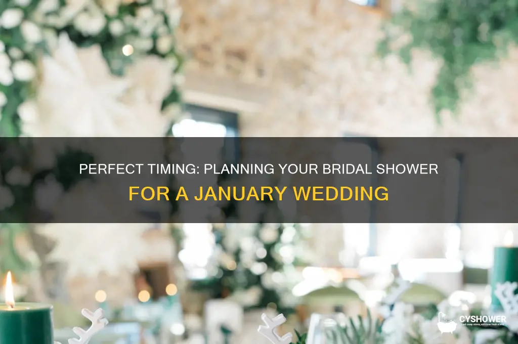 when to have bridal shower for january wedding