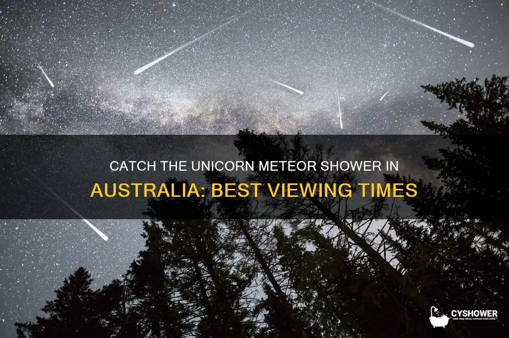 when to see unicorn meteor shower in australia