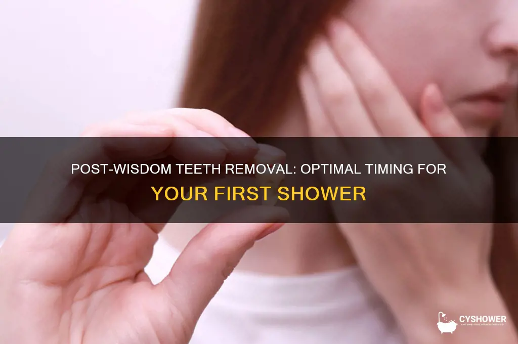 when to shower after wisdom teeth removal
