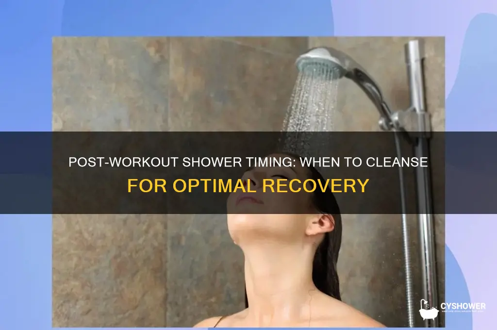 when to take a shower after exercise