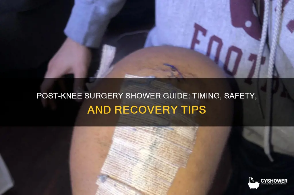 when to take a shower after knee surgery