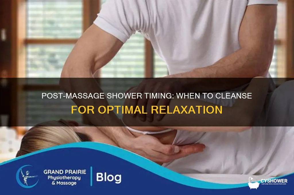 when to take a shower after massage