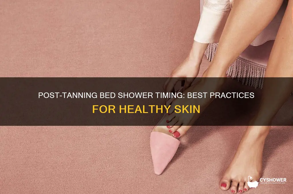 when to take a shower after tanning bed