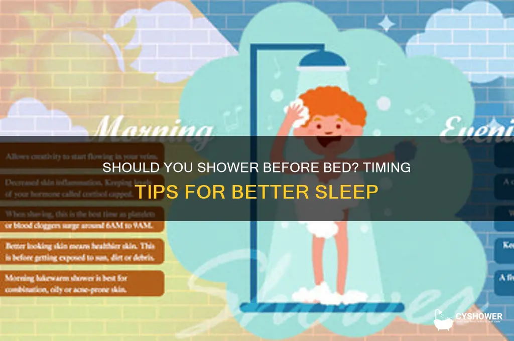when to take a shower before bed