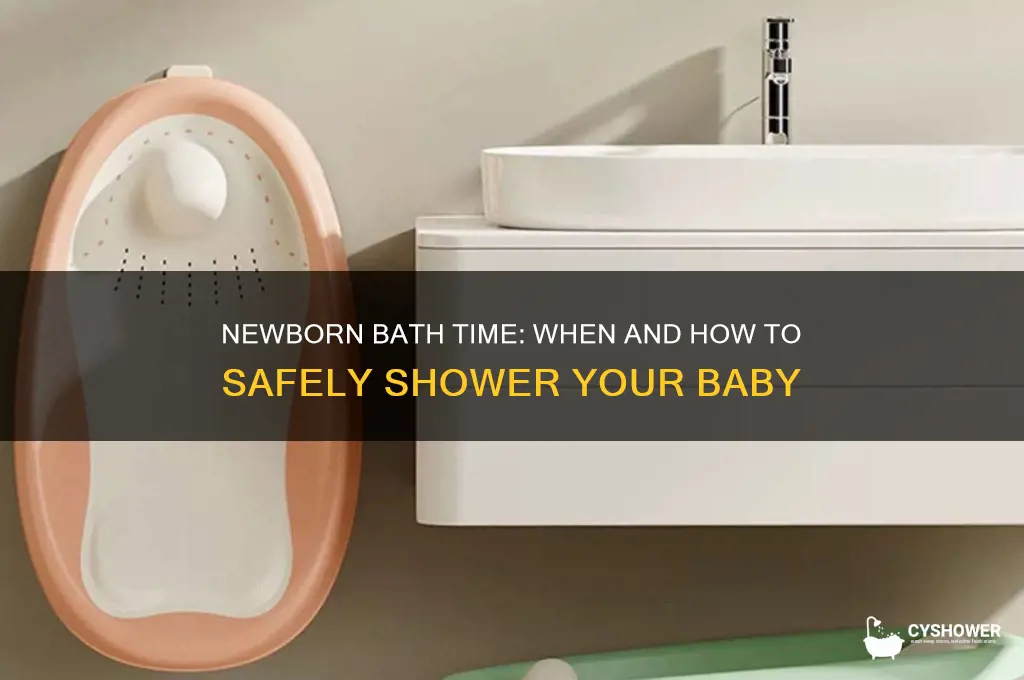 when to take a shower with a newborn
