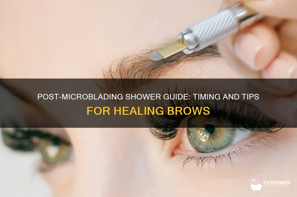 when to take shower after microblading