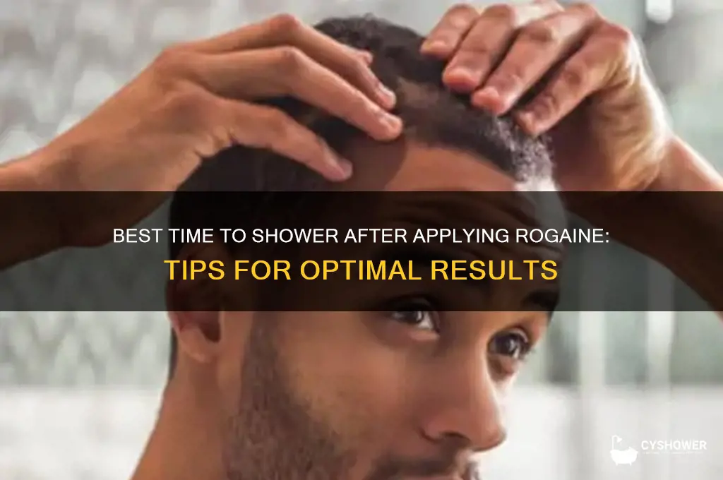 when to take shower after rogaine
