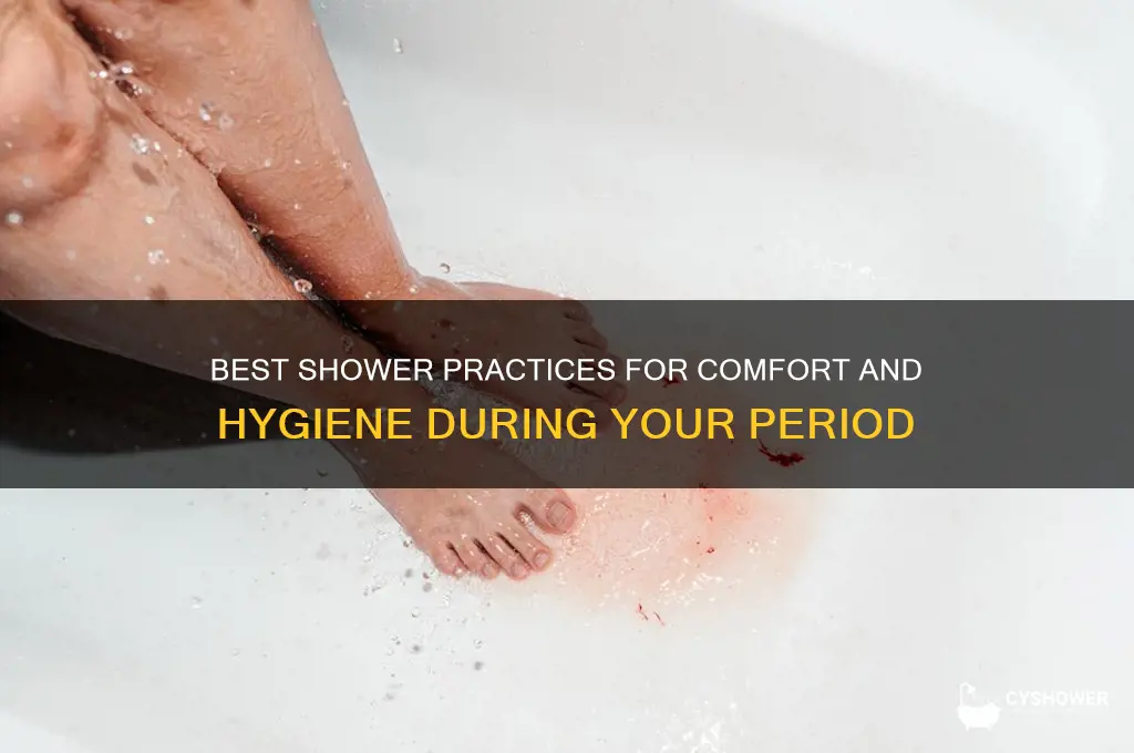 when to take shower during periods
