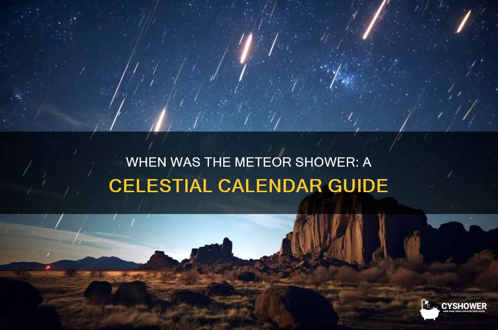 when was meteor shower
