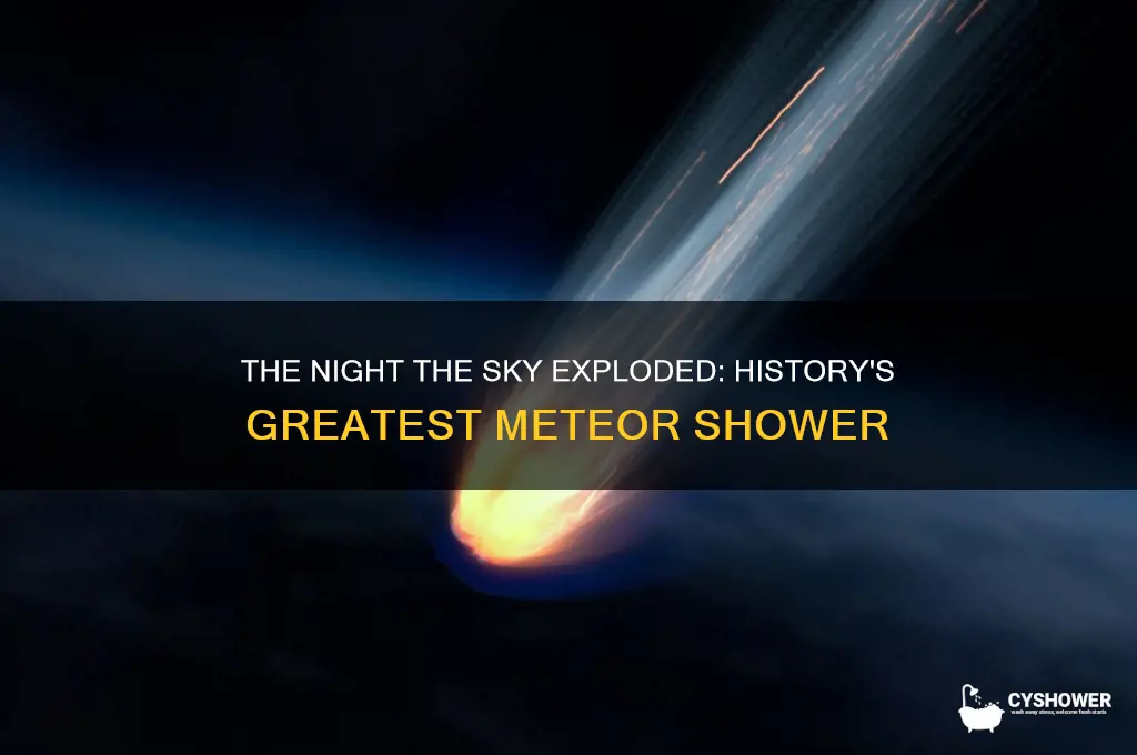 when was the greatest meteor shower