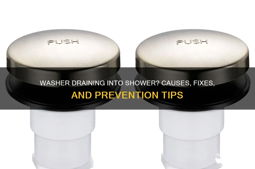 when washer drains water in shower