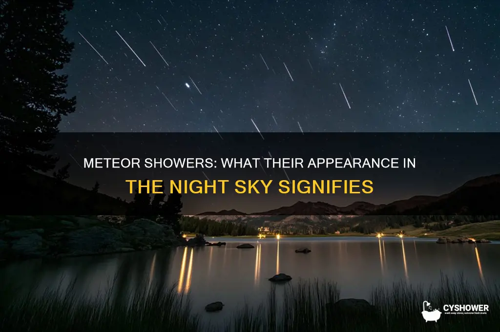 when we see a meteor shower it means that