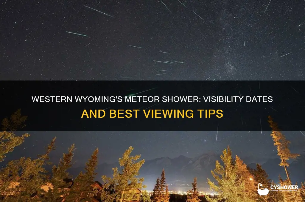 when will the meteor shower be visible in western wyoming