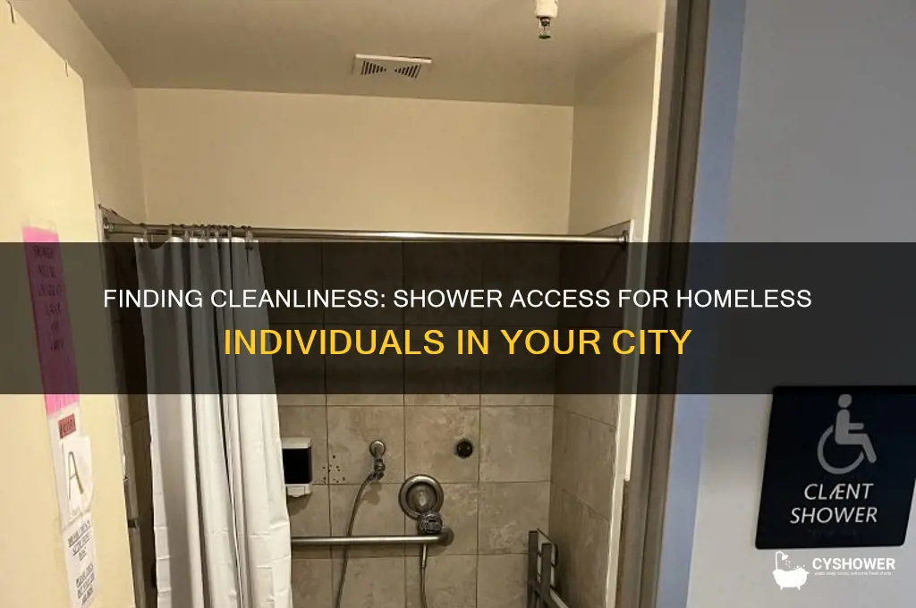 where can a homeless person take a shower