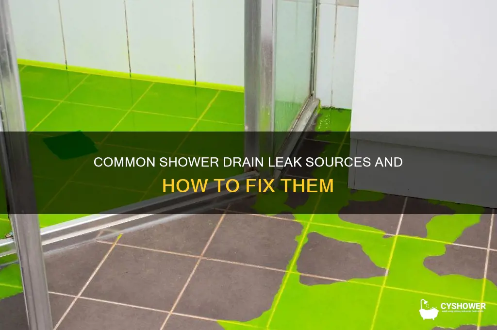 where can a shower drain leak from
