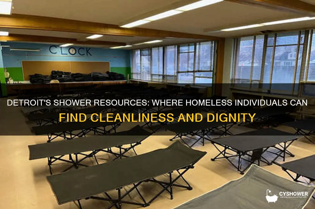 where can homeless people shower in detroit