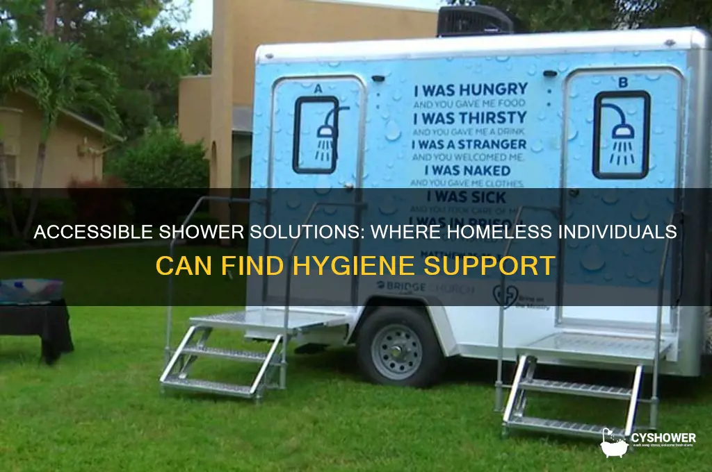 where can homeless people take a shower