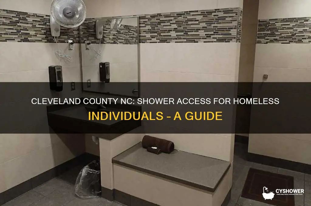 where can homless take a shower cleveland county nc
