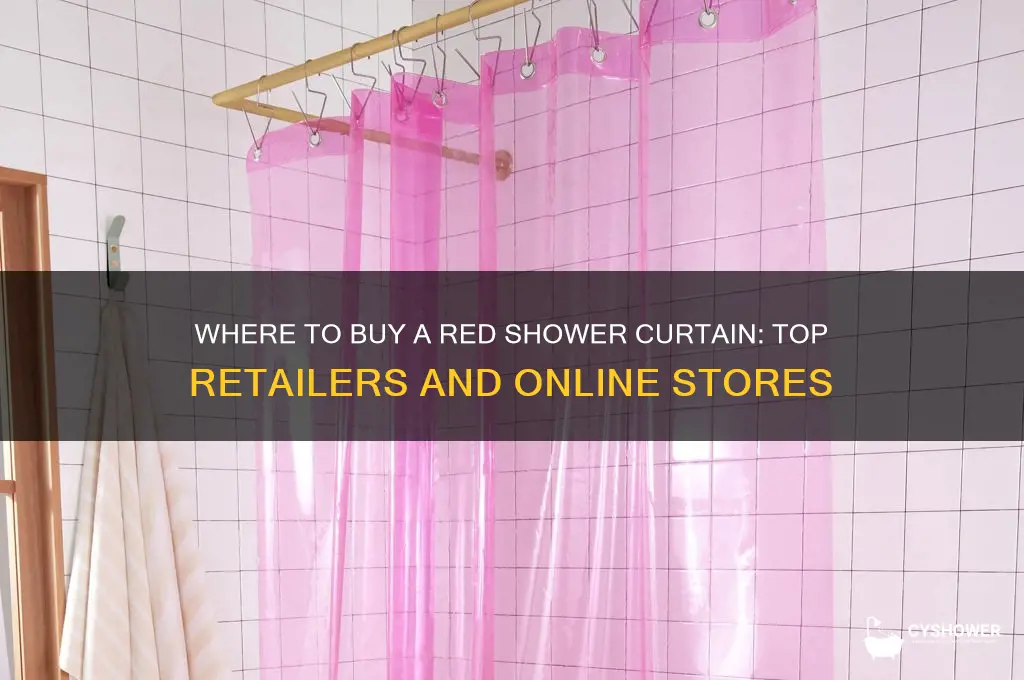 where can i buy a red shower curtain