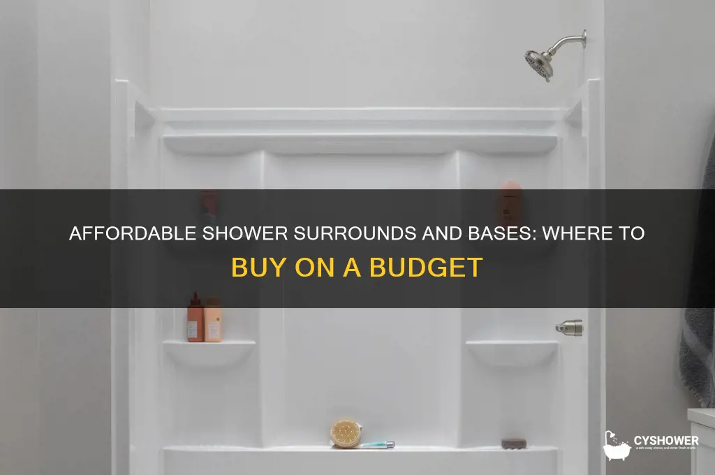 where can i buy a shower surround and base cheap