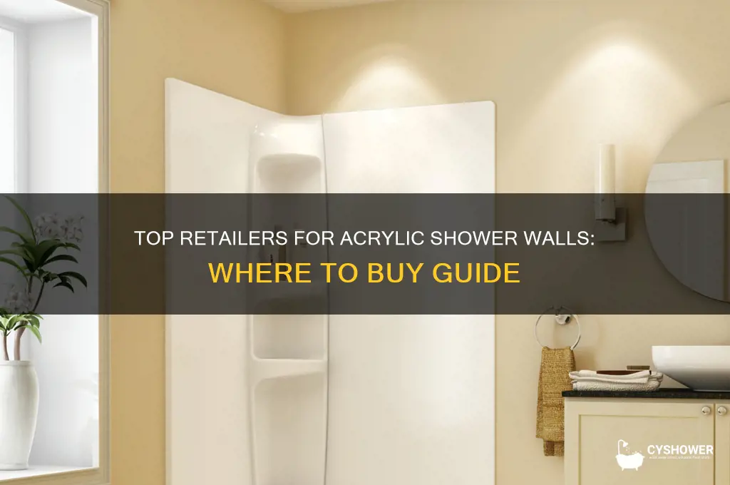 where can i buy acrylic shower walls