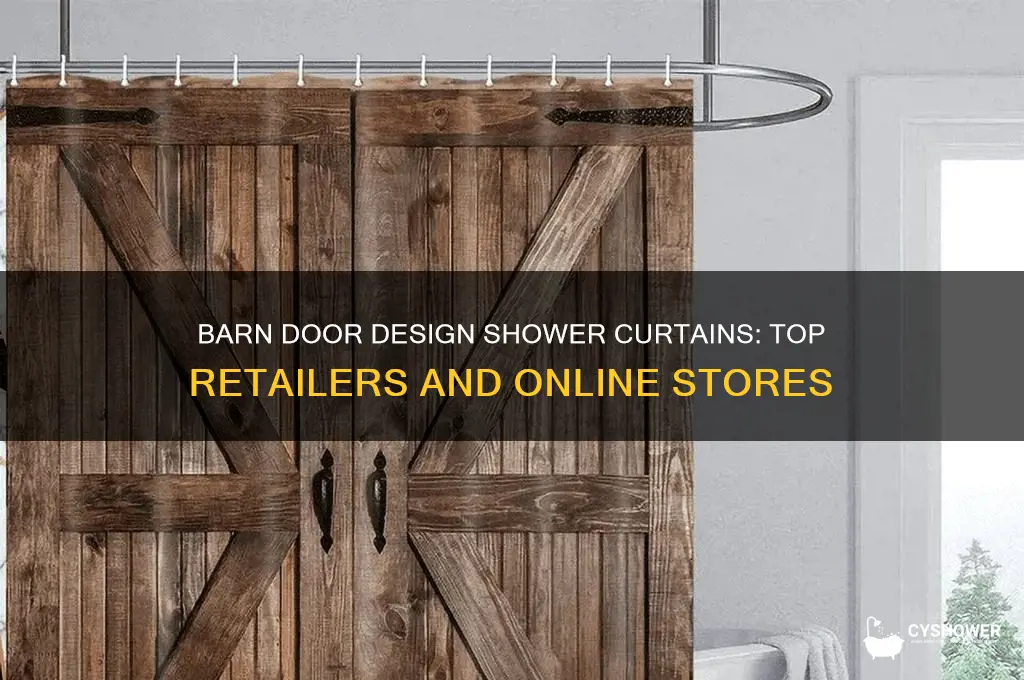 where can i buy barn door design shower curtains