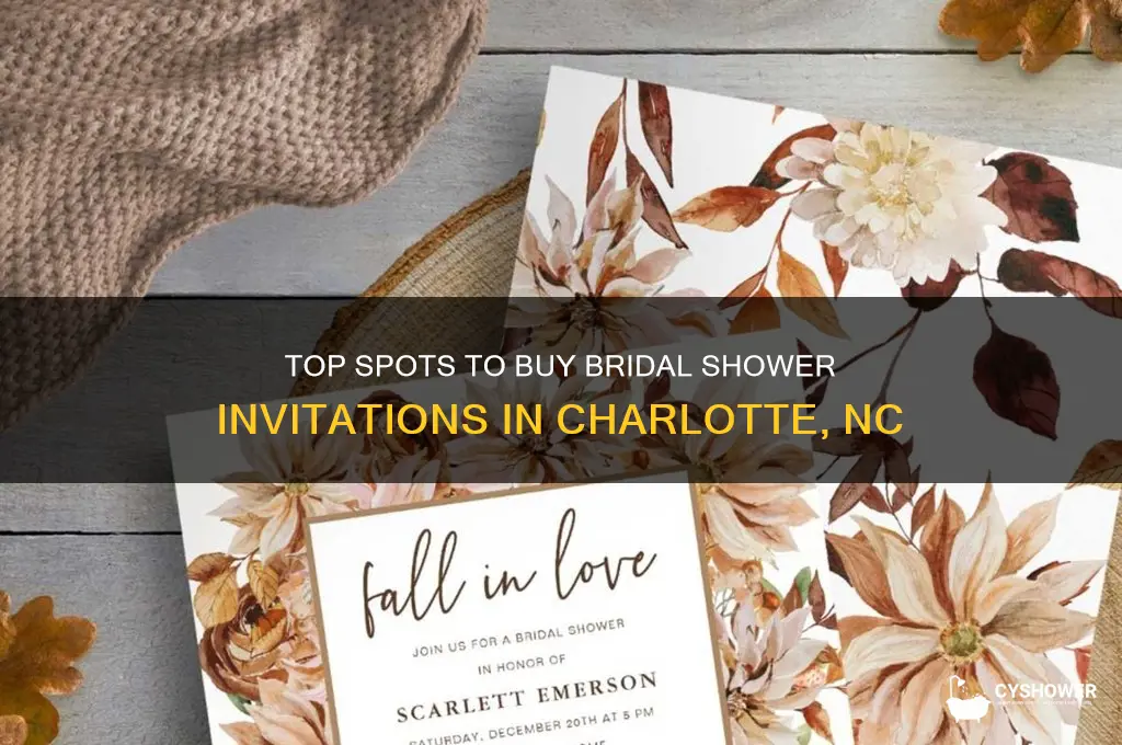 where can i buy bridal shower invitations in charlotte nc