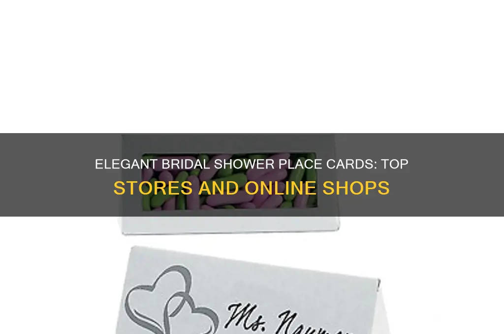 where can i buy bridal shower place cards