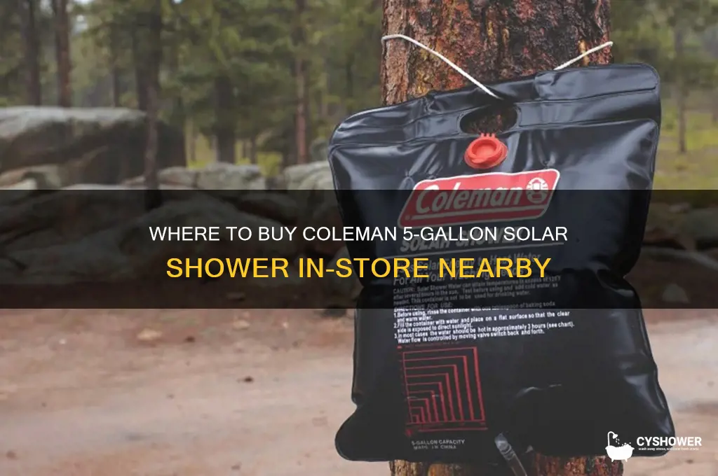 where can i buy instore coleman 5 gallon solar shower
