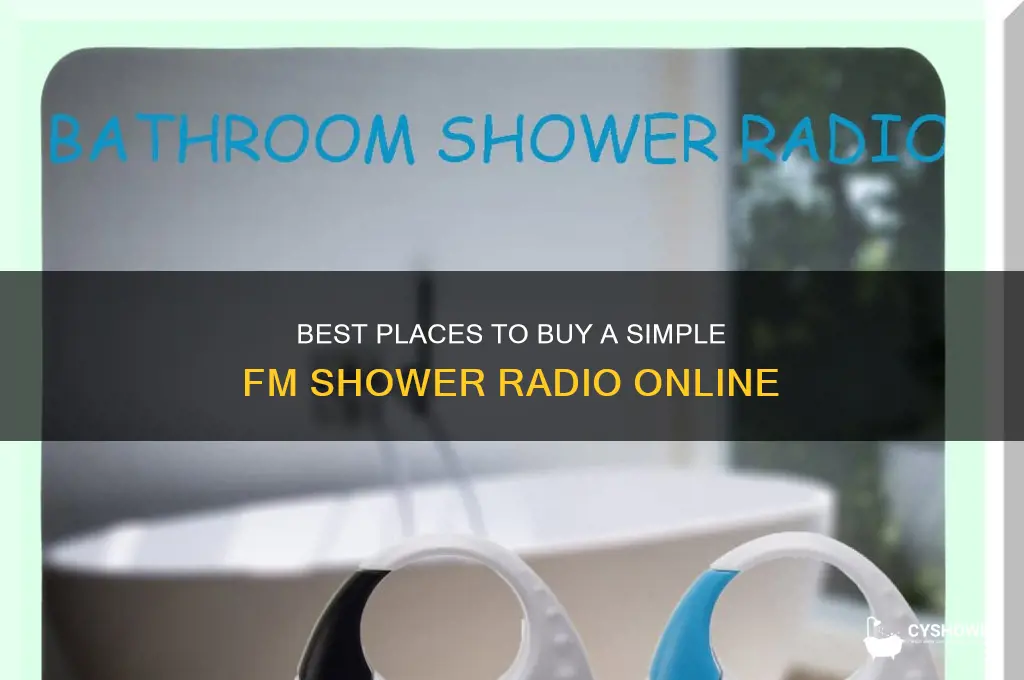 where can i buy just a plain fm shower radio