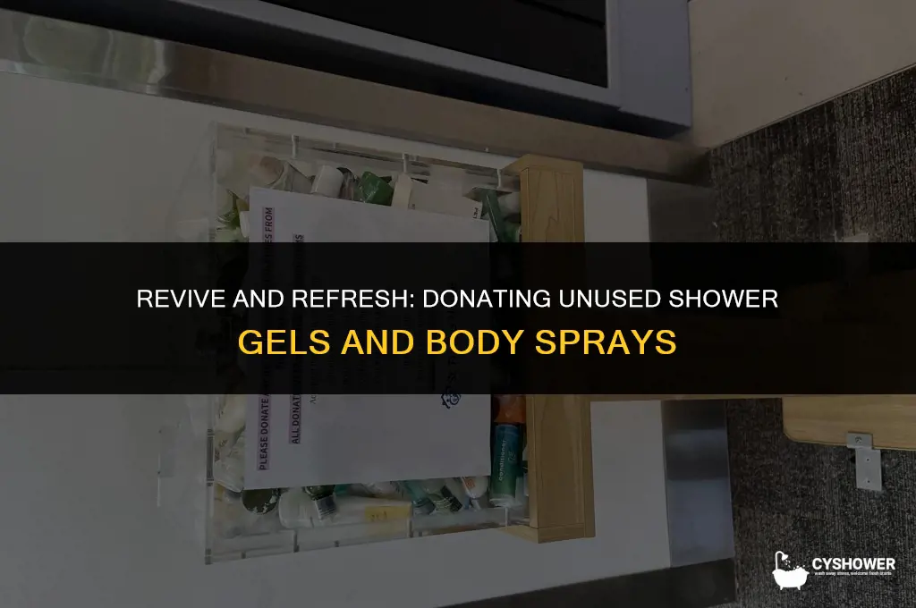 where can i donate unused shower gels and body sprays