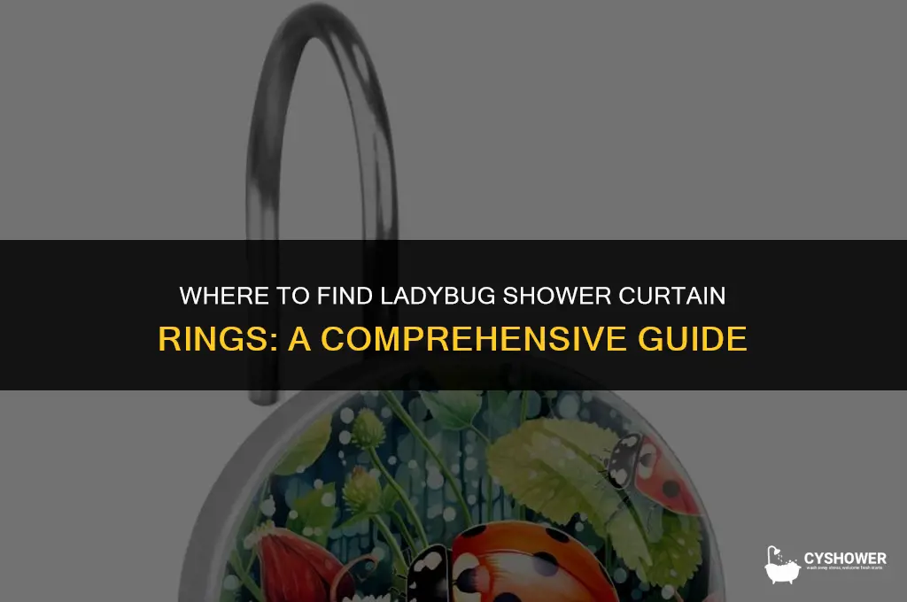 where can i find ladybug shower curtain rings at