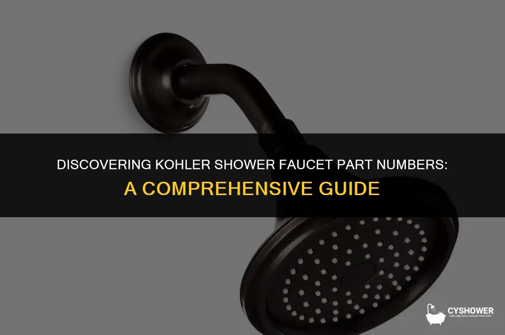 where can i find part number on kohler shower faucet