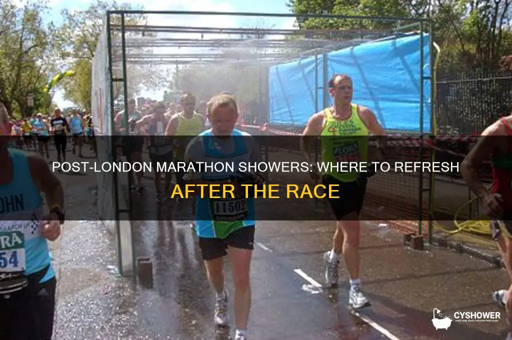 where can i get a shower after the london marathon