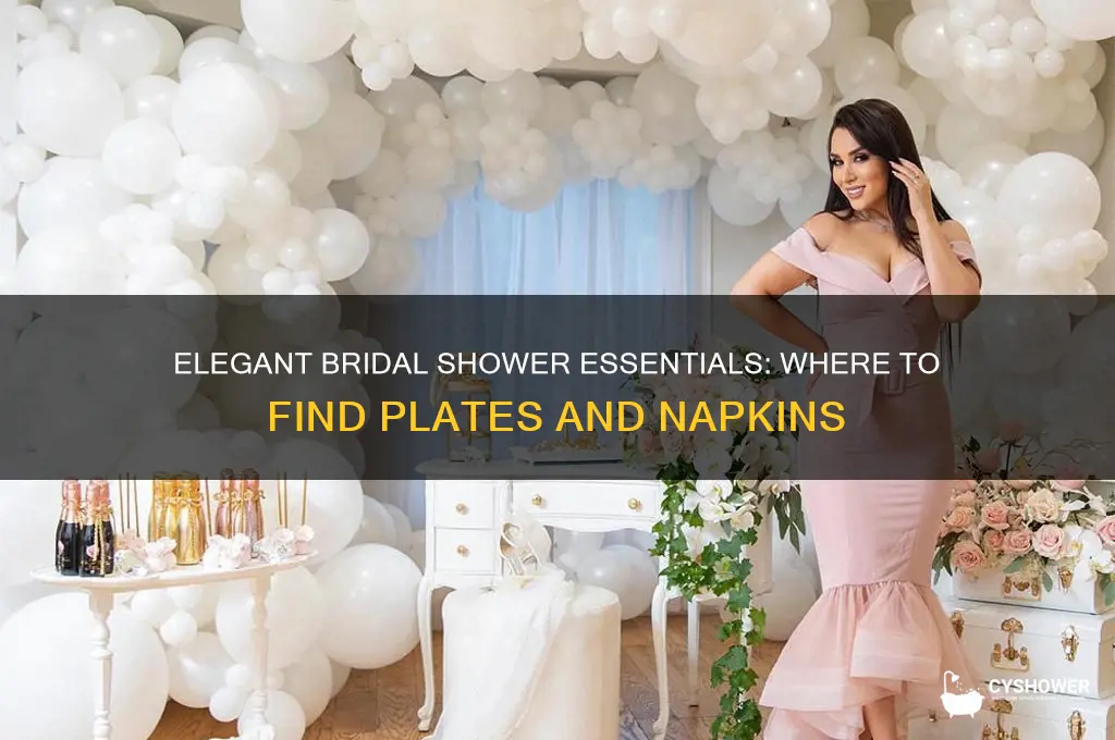 where can i get bridal shower plates and napkins