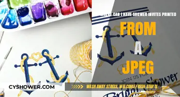 Custom Shower Invites: Printing JPEG Designs Made Easy