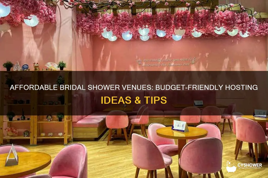 where can i host a bridal shower on a budget