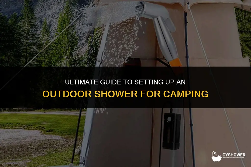 where can i set up for outside shower camping