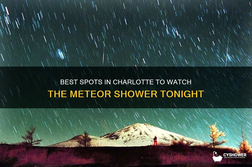 where can i watch the meteor shower from charllotte